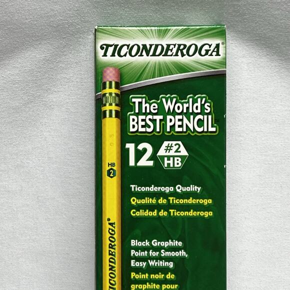 Vintage Dixon Ticonderoga Pencils 13882 No. 2 Soft 12 Count Made in USA NIB - Picture 4 of 9
